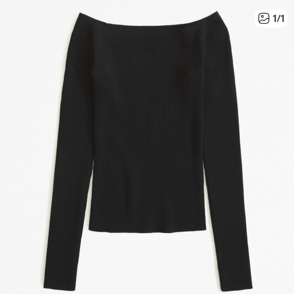 Abercrombie & Fitch Off Shoulder Ribbed Top XS
